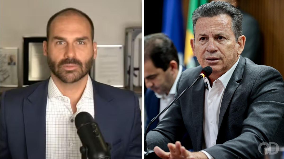 Eduardo Bolsonaro reage a críticas de Mauro Mendes e desafia governador a apoiar anistia a Bolsonaro